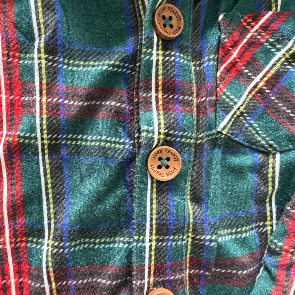 Posh Peanut Collard Plaid Pajamas 9-12 months